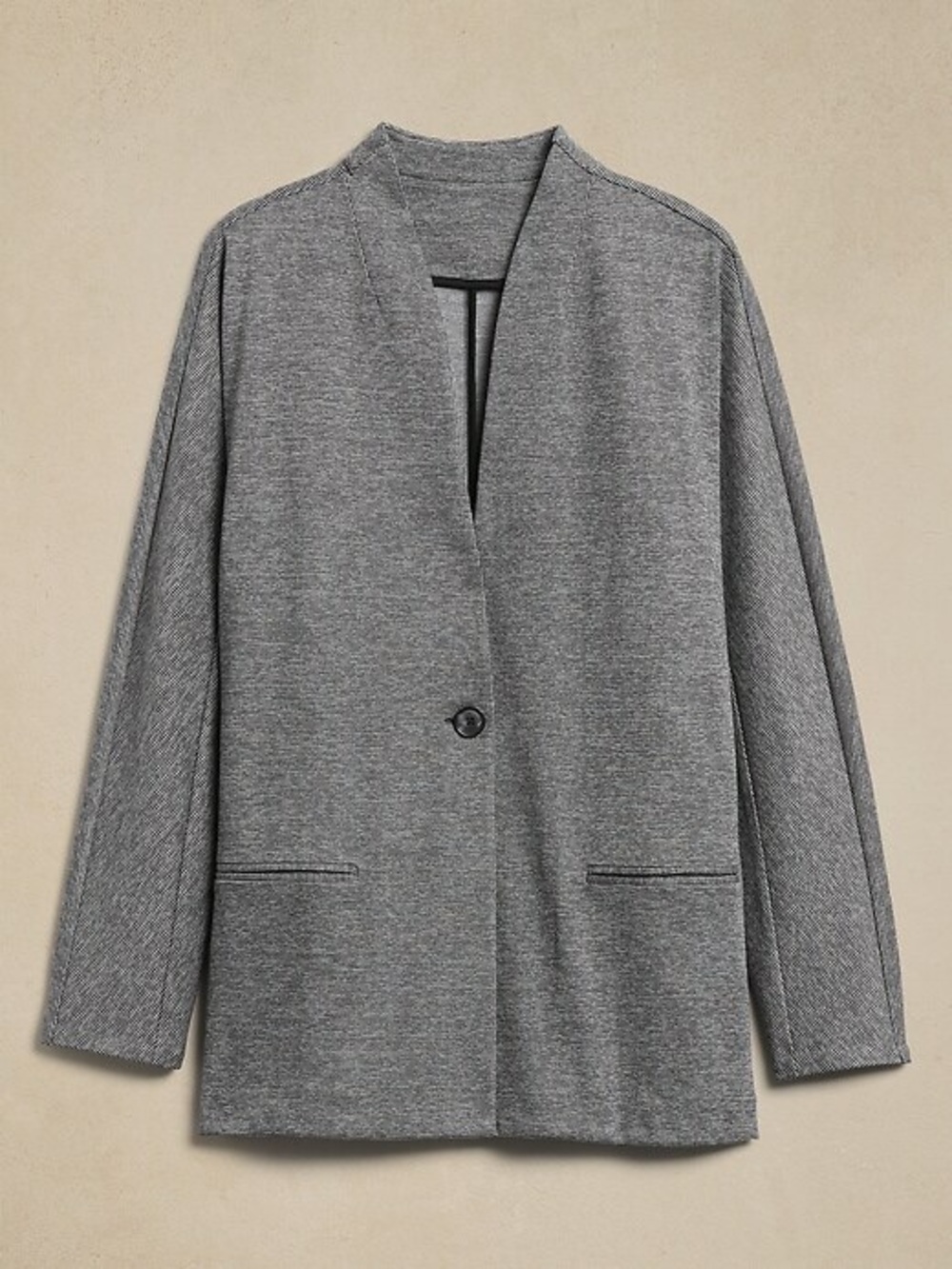 Banana Republic NWT Women’s Gray Knit Nailhead Blazer XL